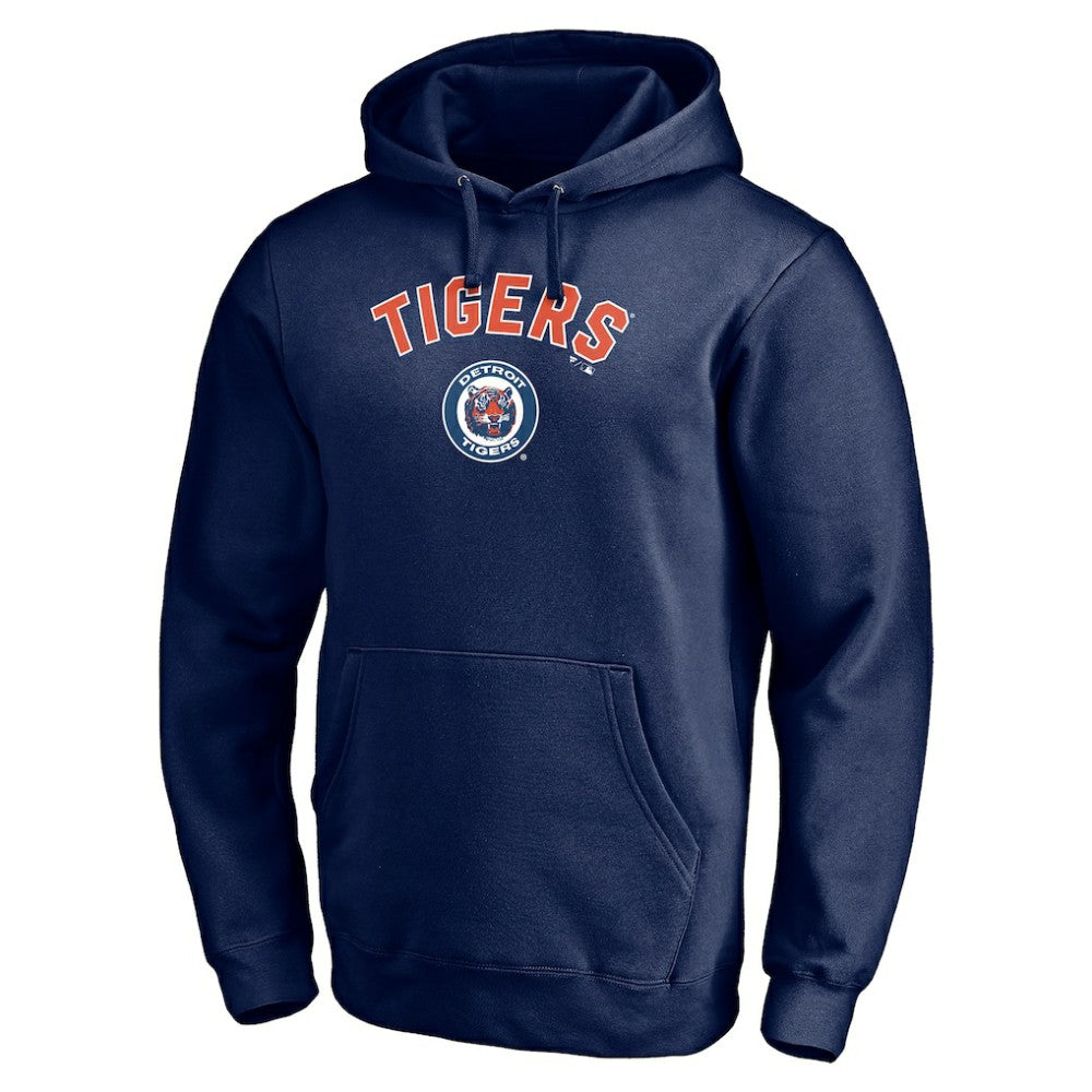 Detroit Tigers Cooperstown Winning Streak Personalized Name & Number Pullover Hoodie Navy