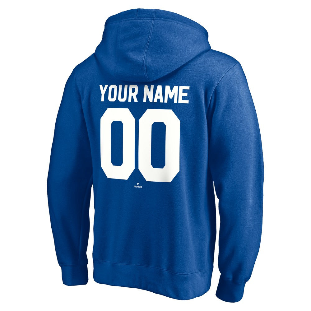 Los Angeles Dodgers Cooperstown Winning Streak Personalized Name & Number Pullover Hoodie Royal