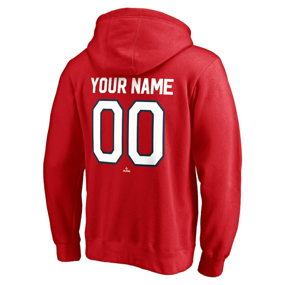 Washington Nationals Cooperstown Winning Streak Personalized Name & Number Pullover Hoodie Red