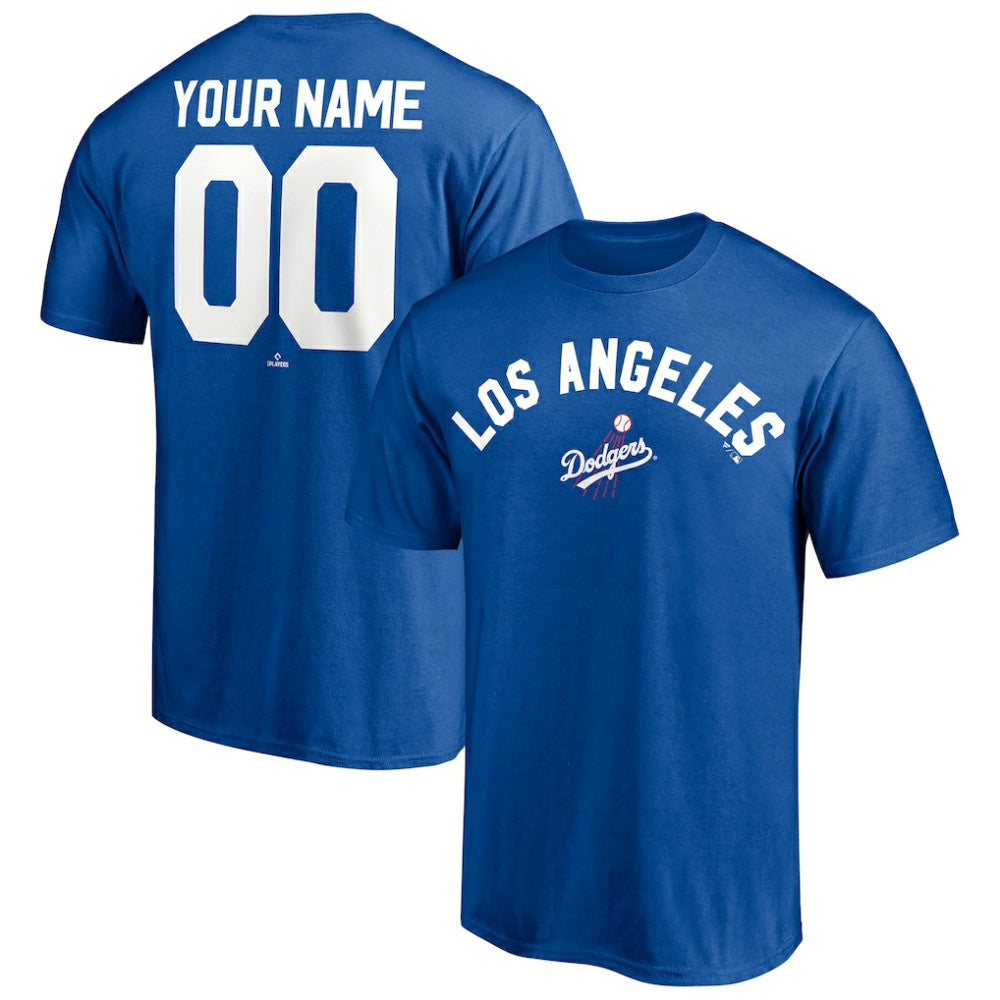 Los Angeles Dodgers Cooperstown Winning Streak Personalized Name & Number T-Shirt Royal