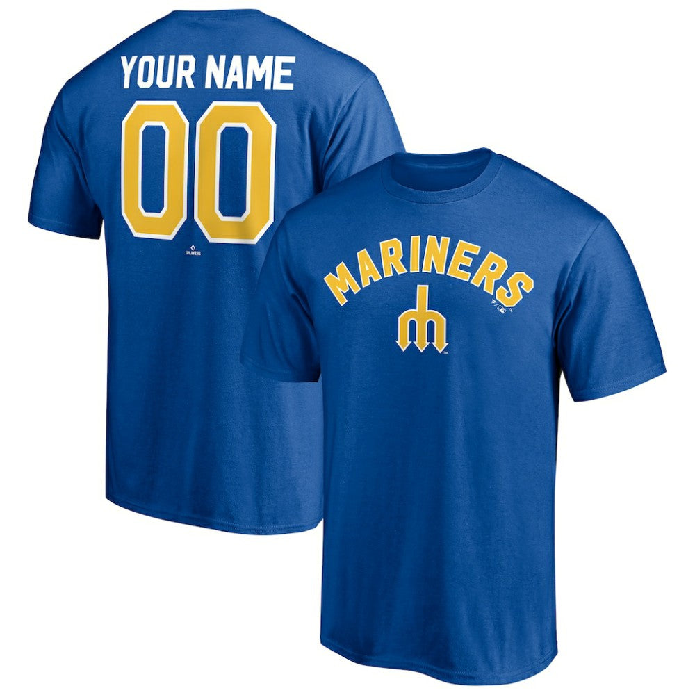 Seattle Mariners Cooperstown Winning Streak Personalized Name & Number T-Shirt Royal