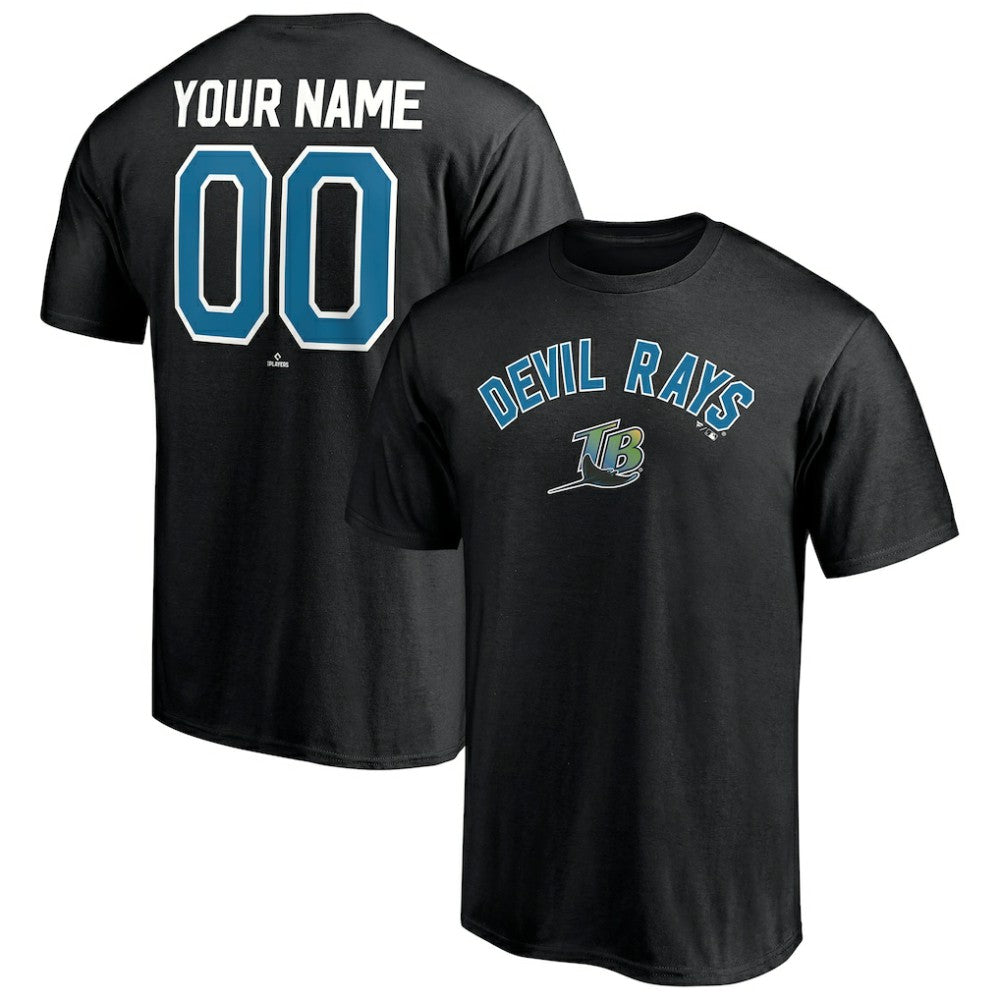 Tampa Bay Rays Cooperstown Winning Streak Personalized Name & Number T-Shirt Black