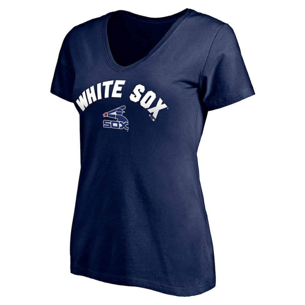 Chicago White Sox Women's Cooperstown Winning Streak Personalized Name & Number V-Neck T-Shirt Navy
