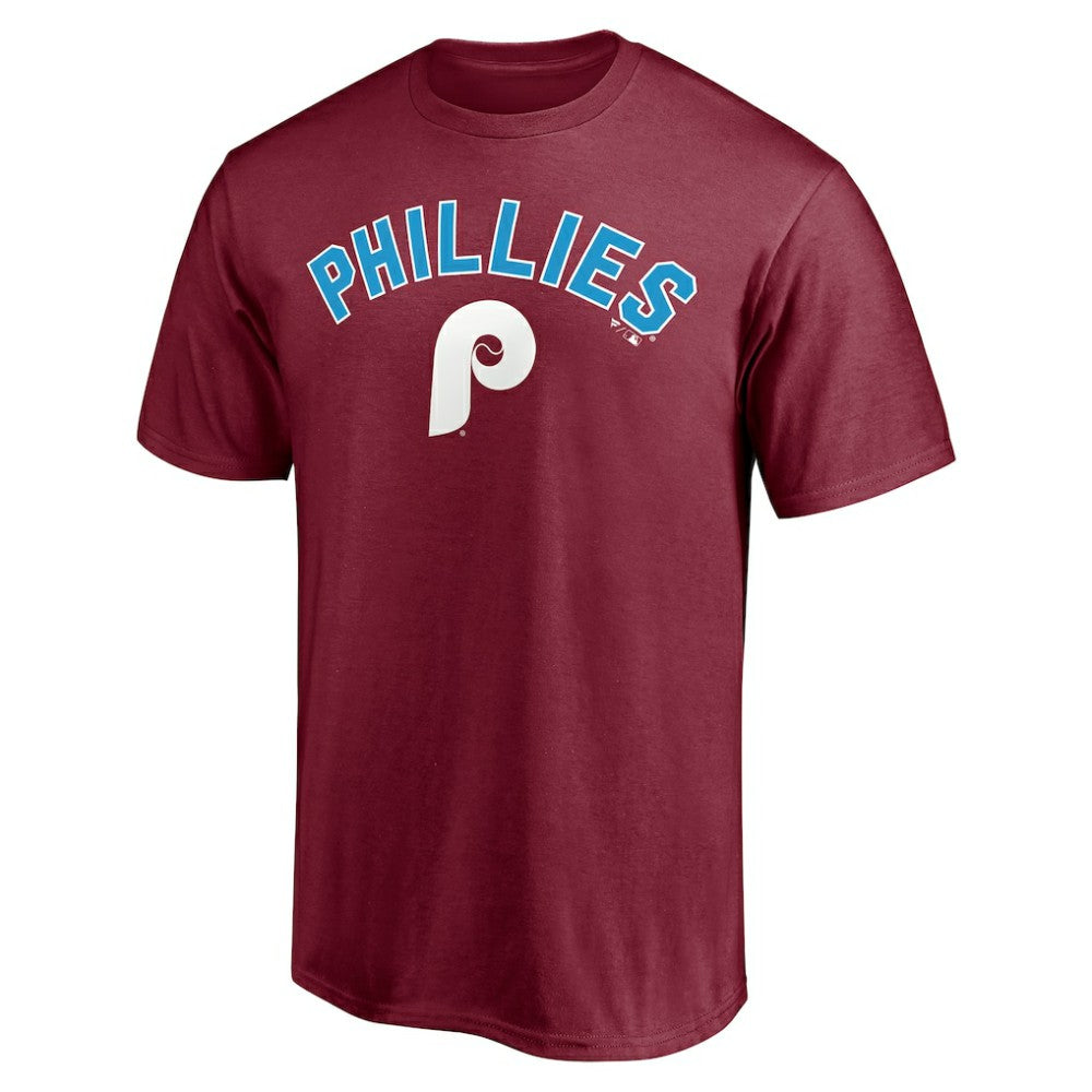 Philadelphia Phillies Cooperstown Winning Streak Alternate Personalized Name & Number T-Shirt Burgundy