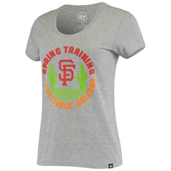 San Francisco Giants Women's Spring Training Cactus Circle Scoop Neck T-Shirt Heathered Gray | 47 brand