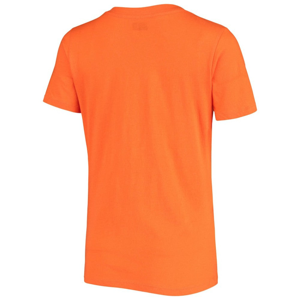 San Francisco Giants Women's Spring Training Circle V-Neck T-Shirt Orange | New Era