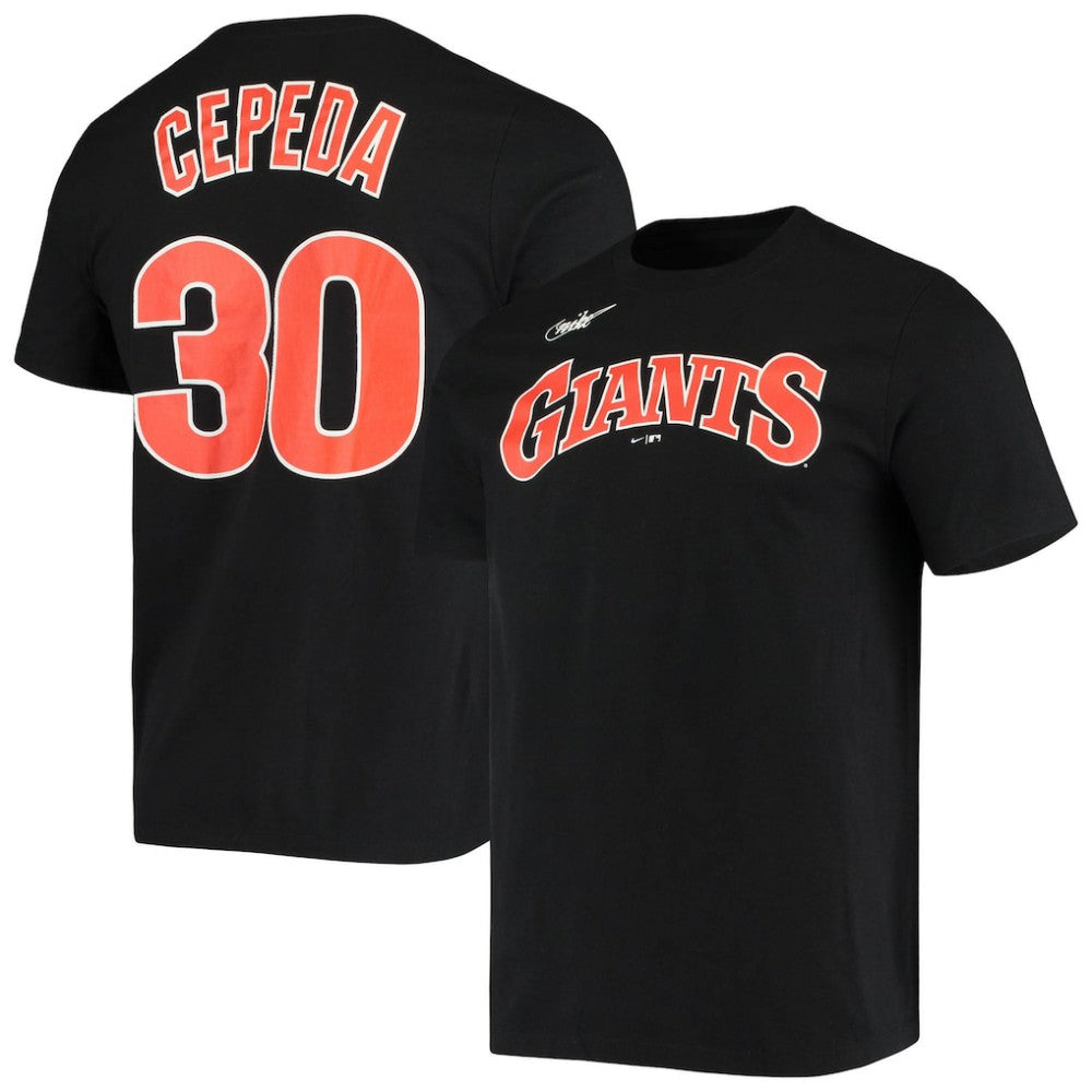 Orlando Cepeda San Francisco Giants Name & Number T-Shirt Black | Nike