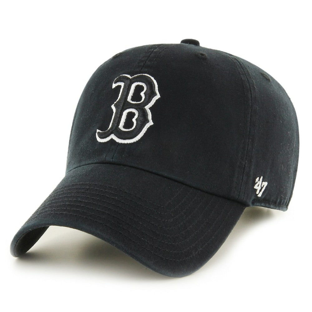 Boston Red Sox Logo Clean Up Adjustable Hat Black | 47 brand