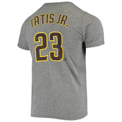 Fernando Tatis Jr. San Diego Padres Majestic Threads Name & Number Tri-Blend T-Shirt Heathered Gray