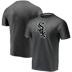 Chicago White Sox Official Logo Space Dye T-Shirt Charcoal