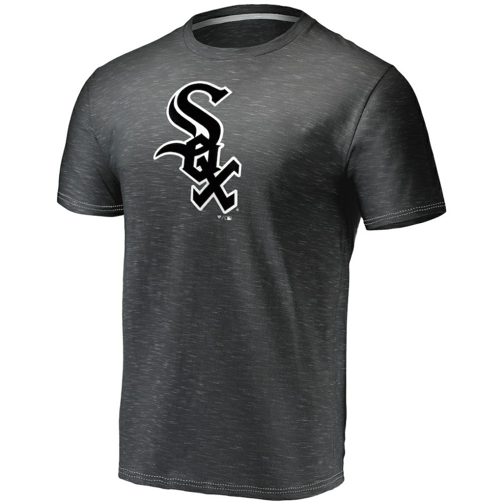 Chicago White Sox Official Logo Space Dye T-Shirt Charcoal