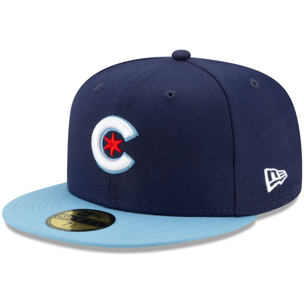 Chicago Cubs 2021 City Connect 59FIFTY Fitted Hat Navy/Light Blue | New Era
