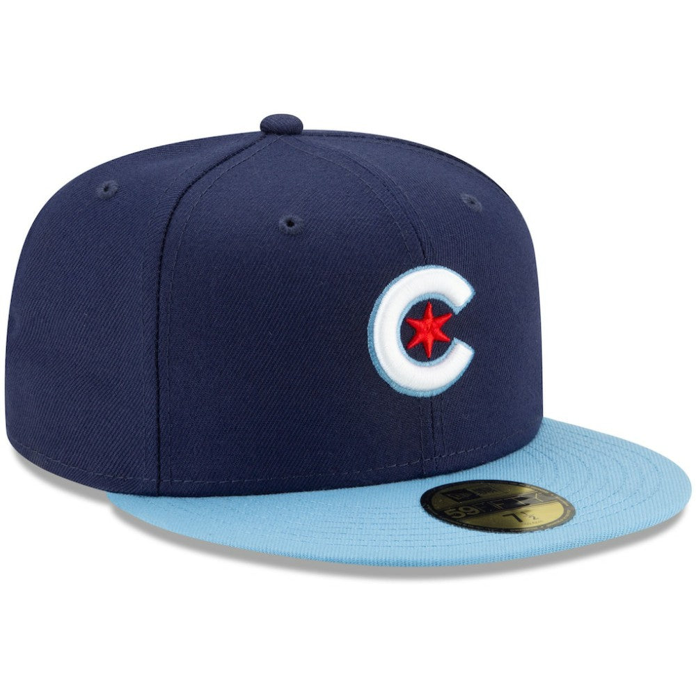 Chicago Cubs 2021 City Connect 59FIFTY Fitted Hat Navy/Light Blue | New Era