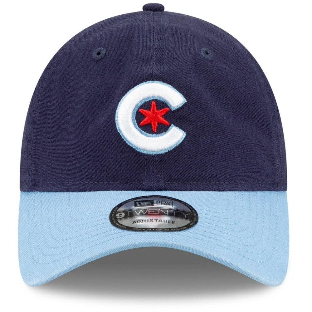 Chicago Cubs 2021 City Connect 9TWENTY Adjustable Hat Navy/Light Blue | New Era