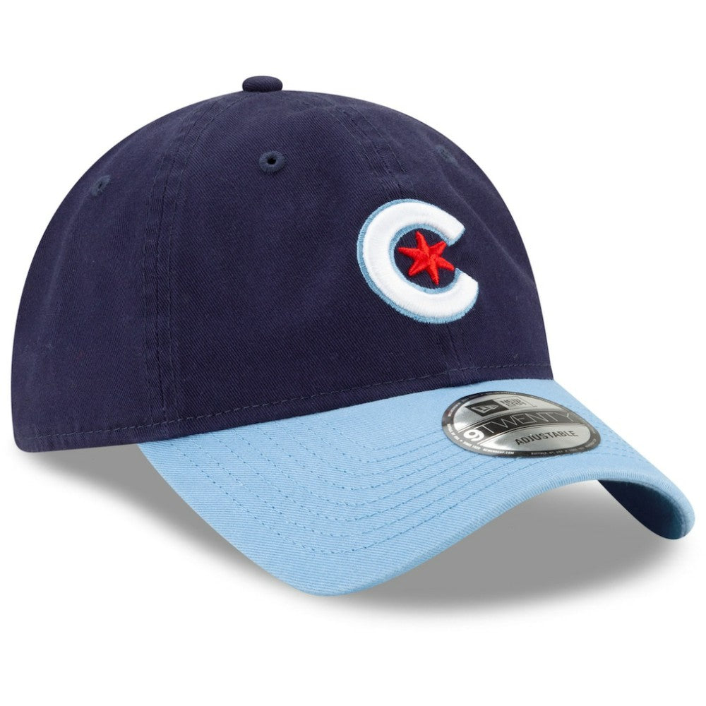 Chicago Cubs 2021 City Connect 9TWENTY Adjustable Hat Navy/Light Blue | New Era