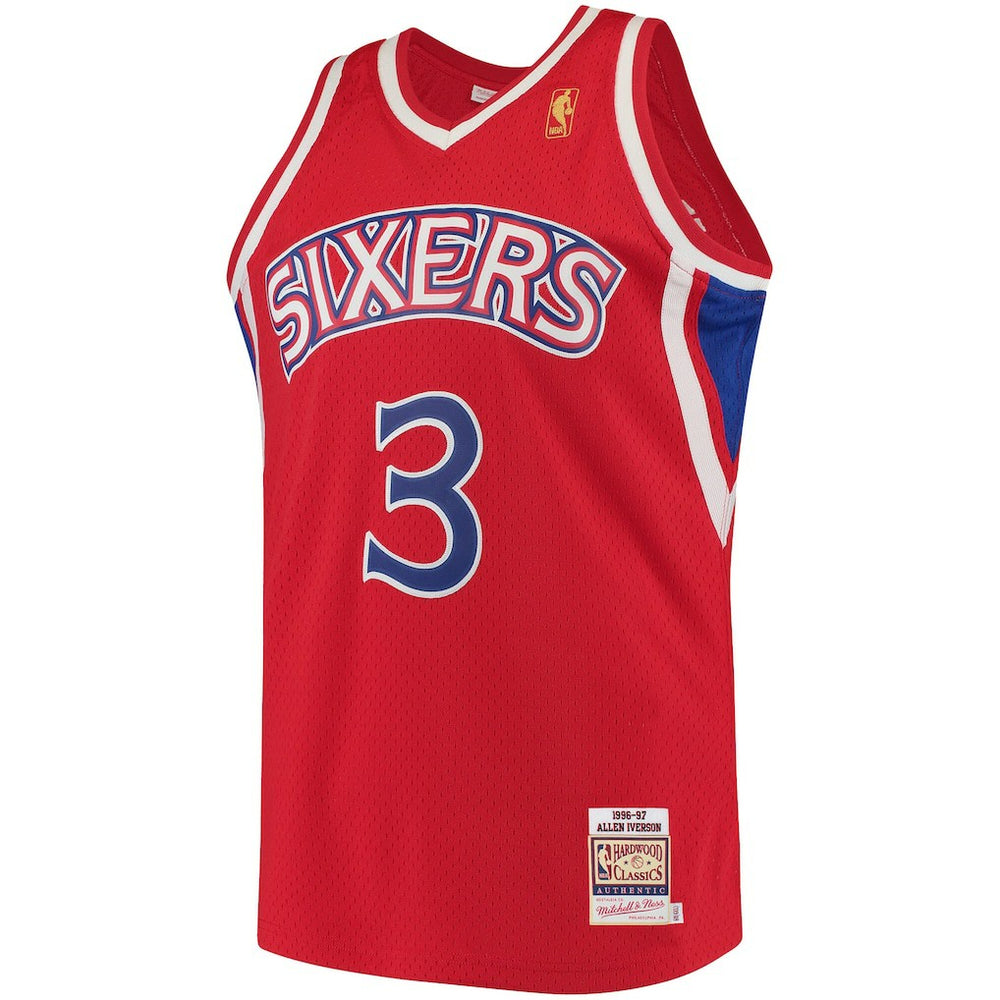 Allen Iverson Philadelphia 76ers 1996/97 Hardwood Classics Authentic Jersey - Red