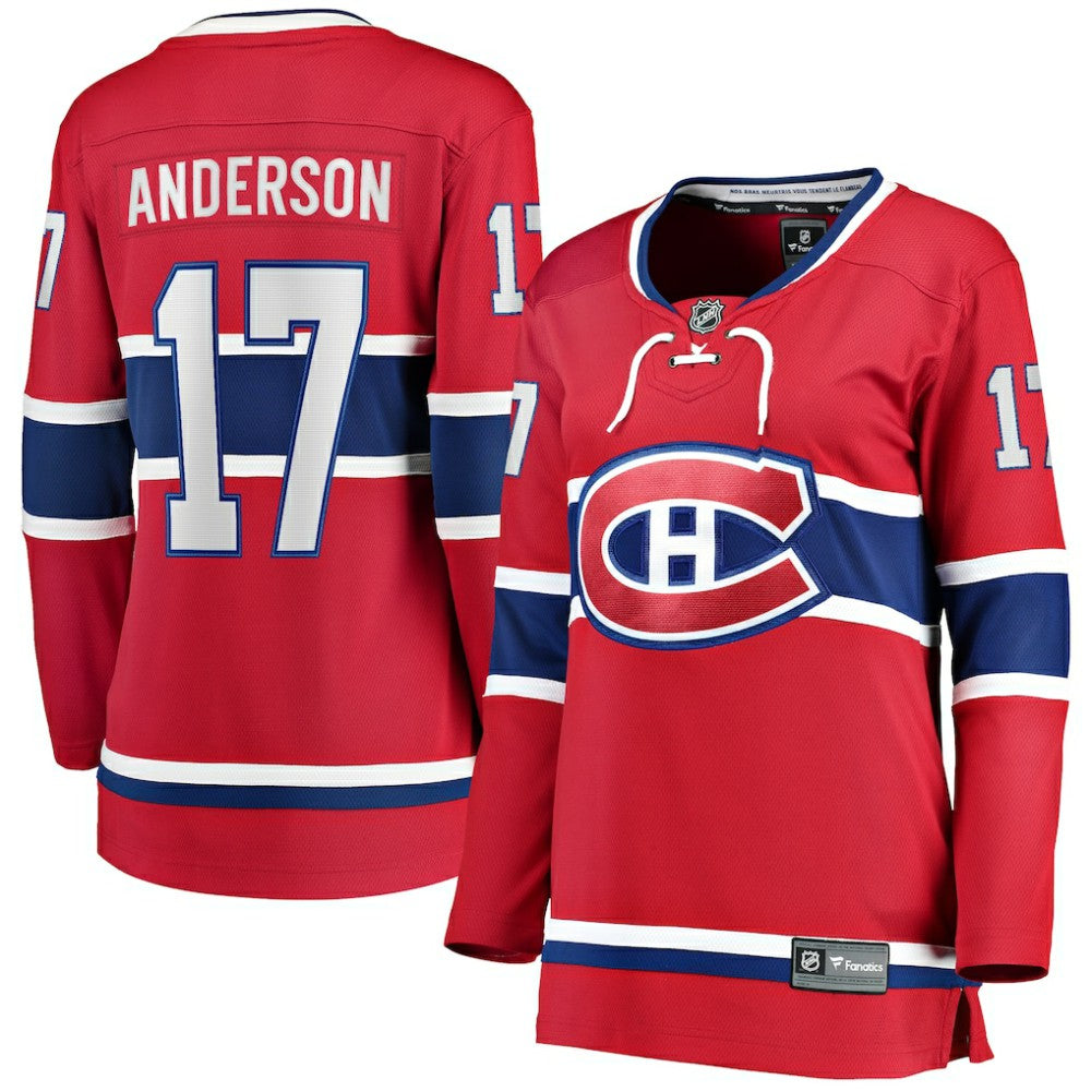 Josh Anderson Montreal Canadiens Fanatics Women's Breakaway Player Jersey Red