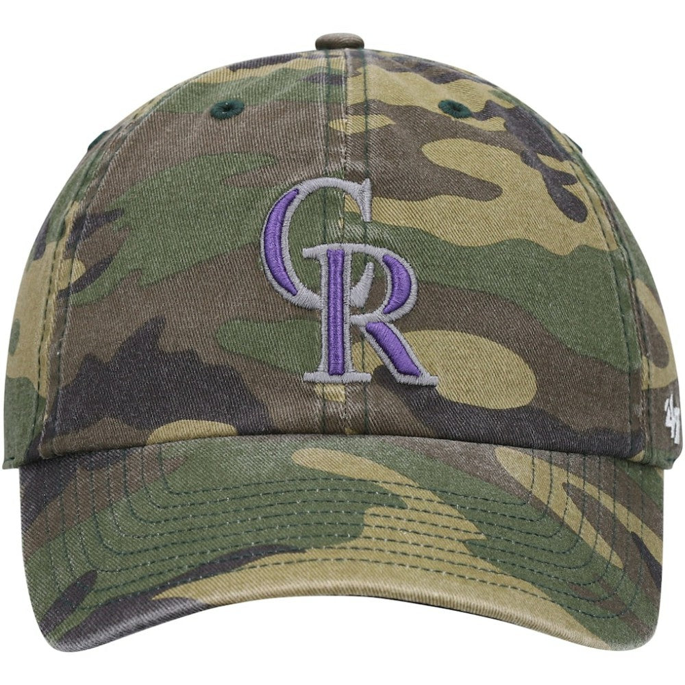 Colorado Rockies Team Clean Up Adjustable Hat Camo | 47 brand