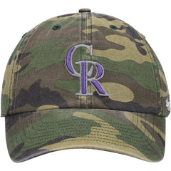 Colorado Rockies Team Clean Up Adjustable Hat Camo | 47 brand