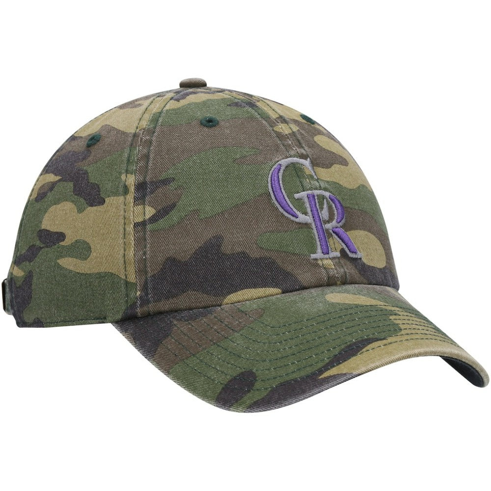 Colorado Rockies Team Clean Up Adjustable Hat Camo | 47 brand