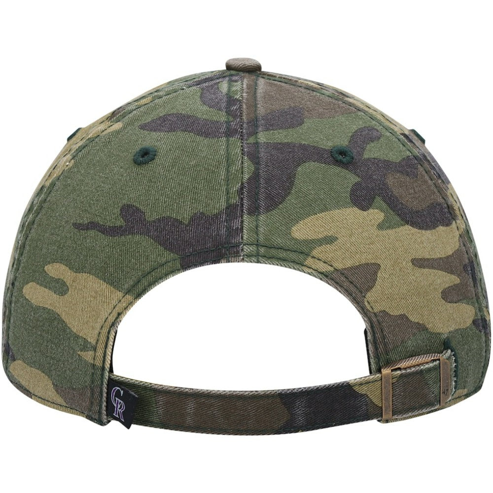 Colorado Rockies Team Clean Up Adjustable Hat Camo | 47 brand