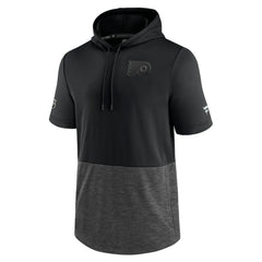 Philadelphia Flyers Fanatics Authentic Pro Travel and Training Short Sleeve Pullover Hoodie Black