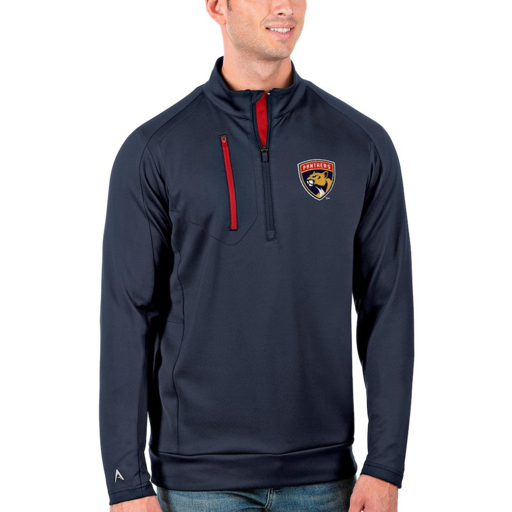 Florida Panthers Antigua Generation Quarter-Zip Pullover Jacket Navy/Red
