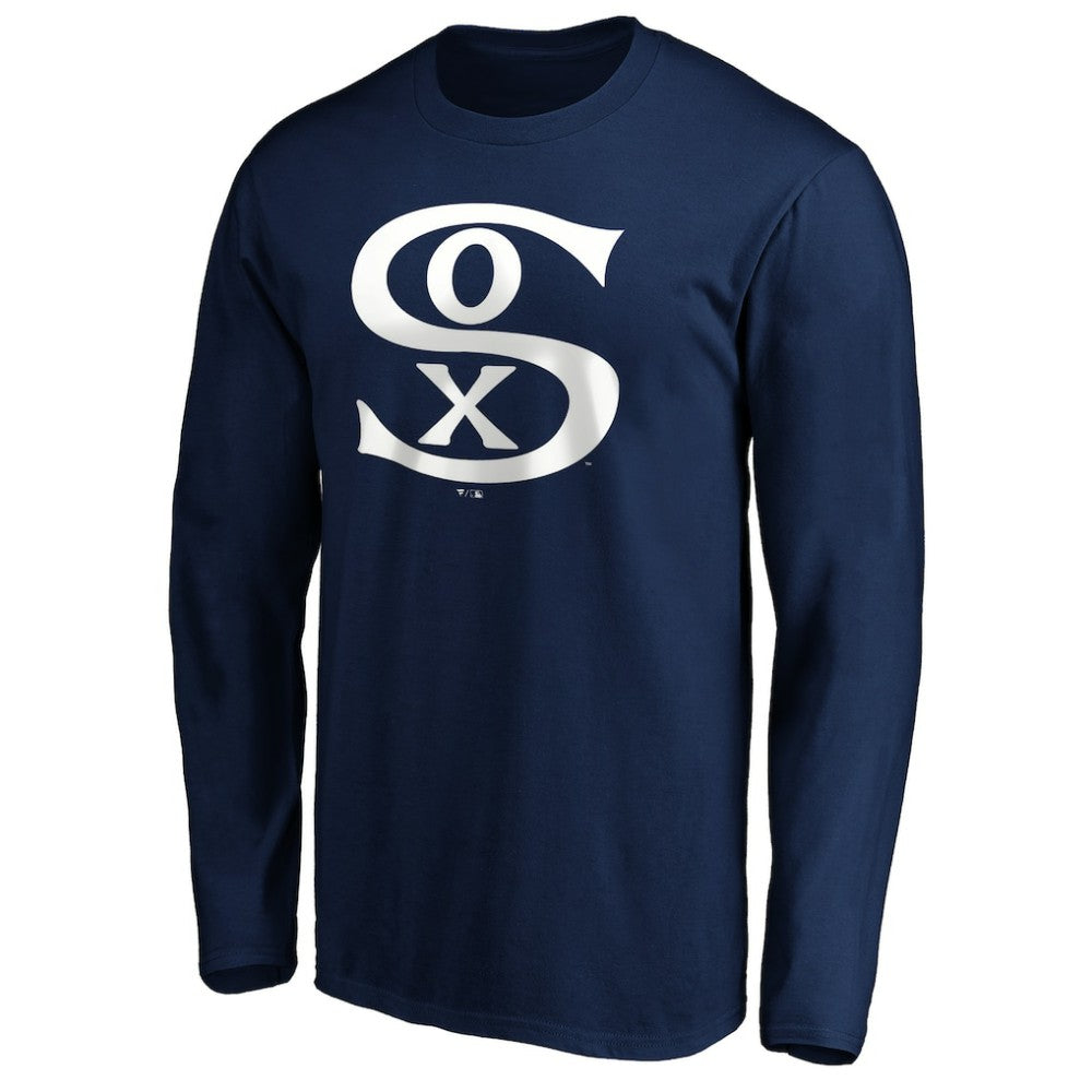 Chicago White Sox Cooperstown Collection Huntington Logo Long Sleeve T-Shirt Navy
