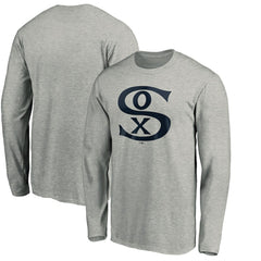 Chicago White Sox Cooperstown Collection Huntington Logo Long Sleeve T-Shirt Heathered Gray