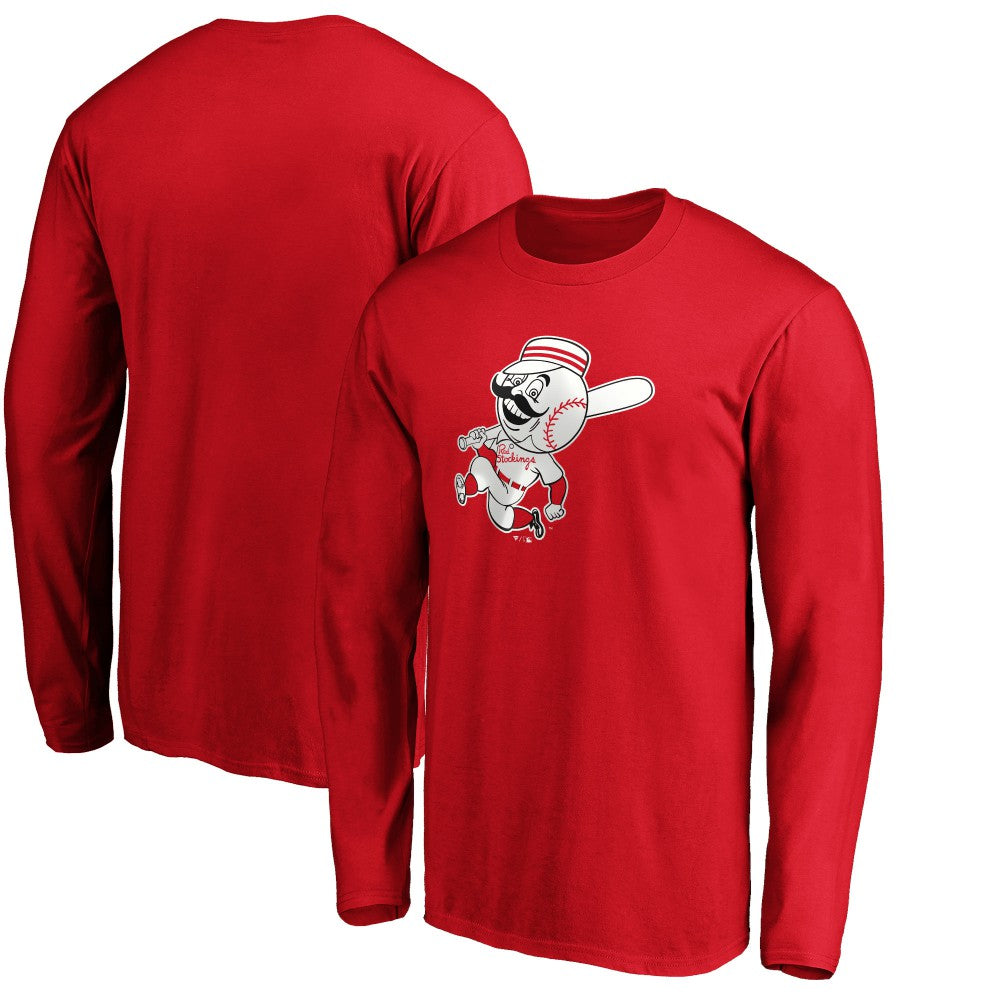 Cincinnati Reds Cooperstown Collection Huntington Logo Long Sleeve T-Shirt Red