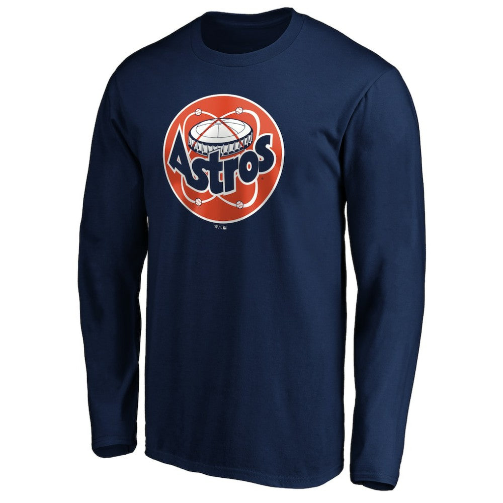 Houston Astros Cooperstown Collection Huntington Logo Long Sleeve T-Shirt Navy