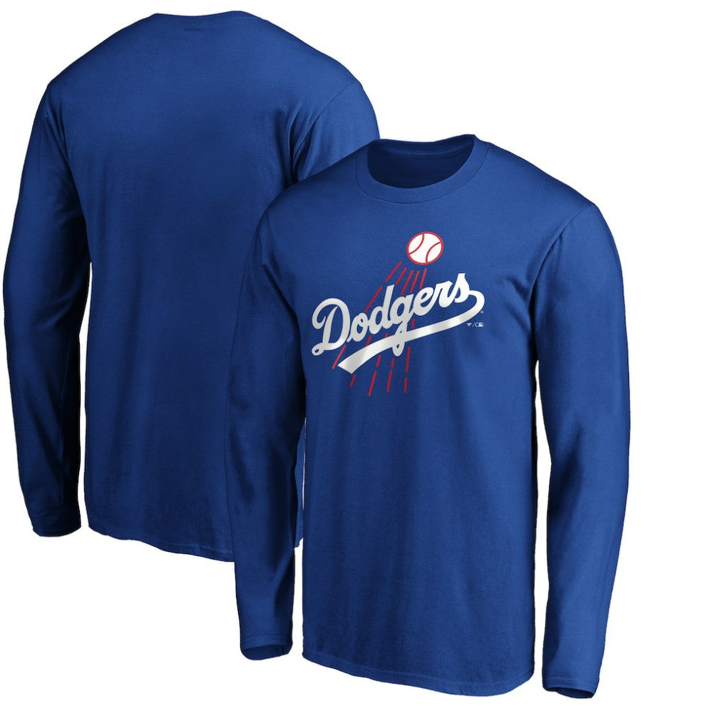 Los Angeles Dodgers Cooperstown Collection Huntington Logo Long Sleeve T-Shirt Royal