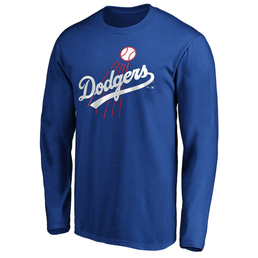 Los Angeles Dodgers Cooperstown Collection Huntington Logo Long Sleeve T-Shirt Royal