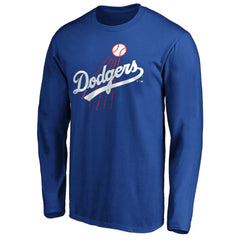 Los Angeles Dodgers Cooperstown Collection Huntington Logo Long Sleeve T-Shirt Royal