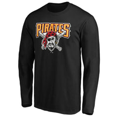Pittsburgh Pirates Cooperstown Collection Huntington Logo Long Sleeve T-Shirt Black