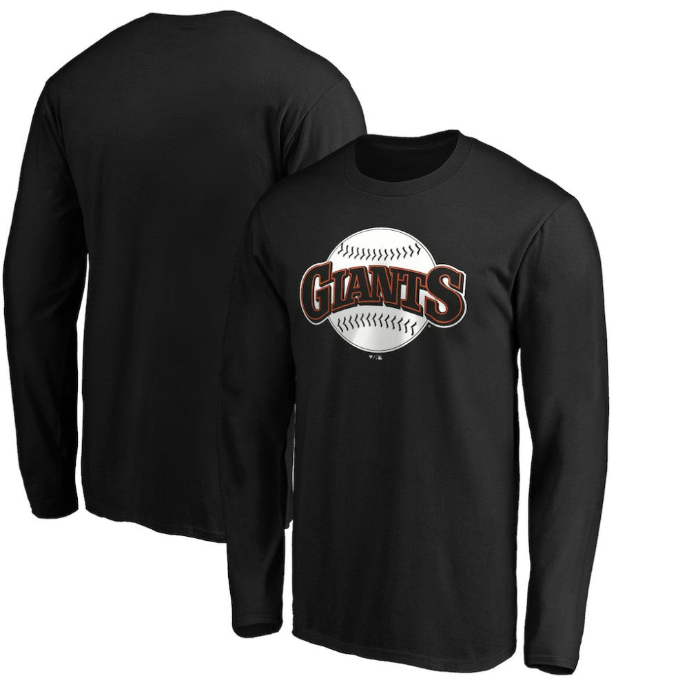 San Francisco Giants Cooperstown Collection Huntington Logo Long Sleeve T-Shirt Black