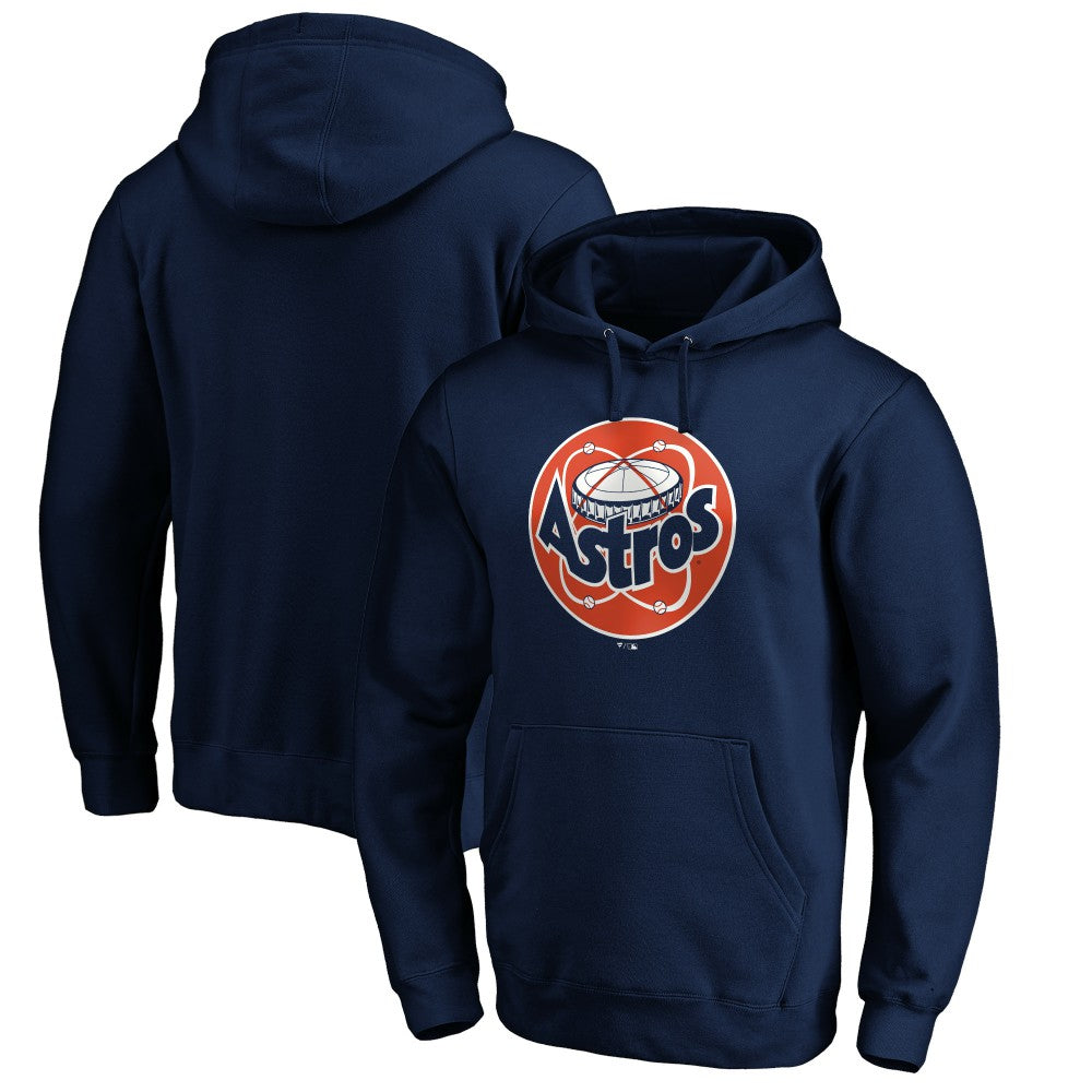Houston Astros Cooperstown Collection Huntington Logo Fitted Pullover Hoodie Navy