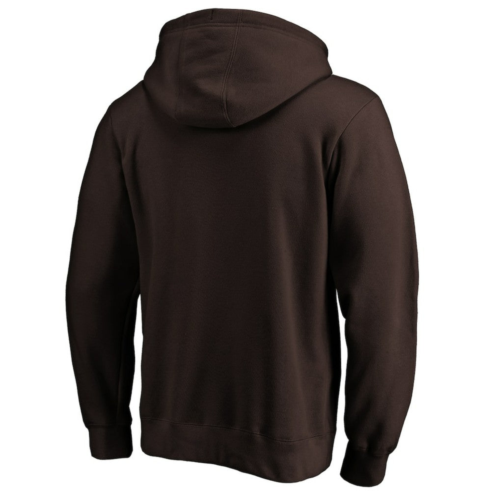 San Diego Padres Cooperstown Collection Huntington Logo Fitted Pullover Hoodie Brown