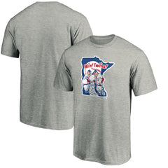 Minnesota Twins Cooperstown Collection Huntington Logo T-Shirt Heathered Gray