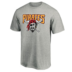 Pittsburgh Pirates Cooperstown Collection Huntington Logo T-Shirt Heathered Gray