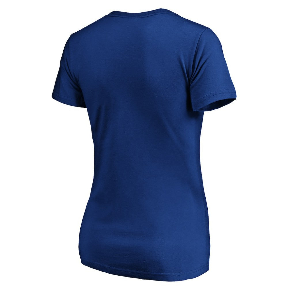 Atlanta Braves Women's Cooperstown Collection Huntington Logo V-Neck T-Shirt Royal
