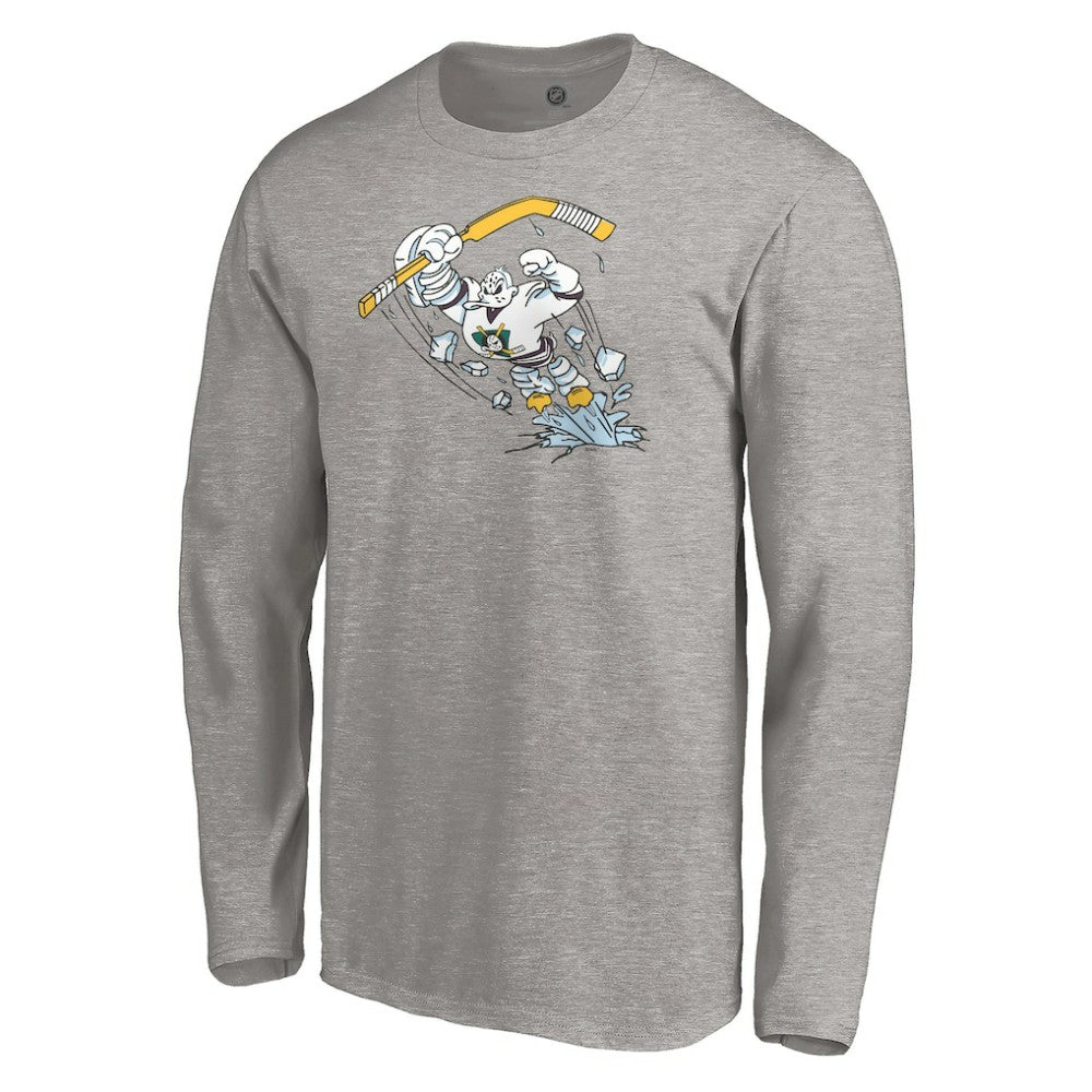 Anaheim Ducks Special Edition Primary Logo Long Sleeve T-Shirt Heather Gray