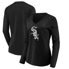 Chicago White Sox Women's Core Distressed Team Long Sleeve T-Shirt Black