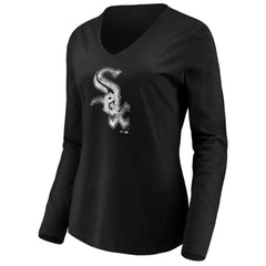 Chicago White Sox Women's Core Distressed Team Long Sleeve T-Shirt Black
