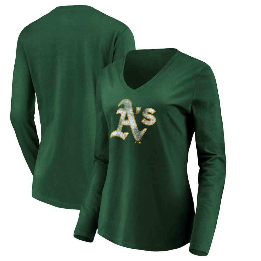 Athletics Women's Core Distressed Team Long Sleeve T-Shirt Green