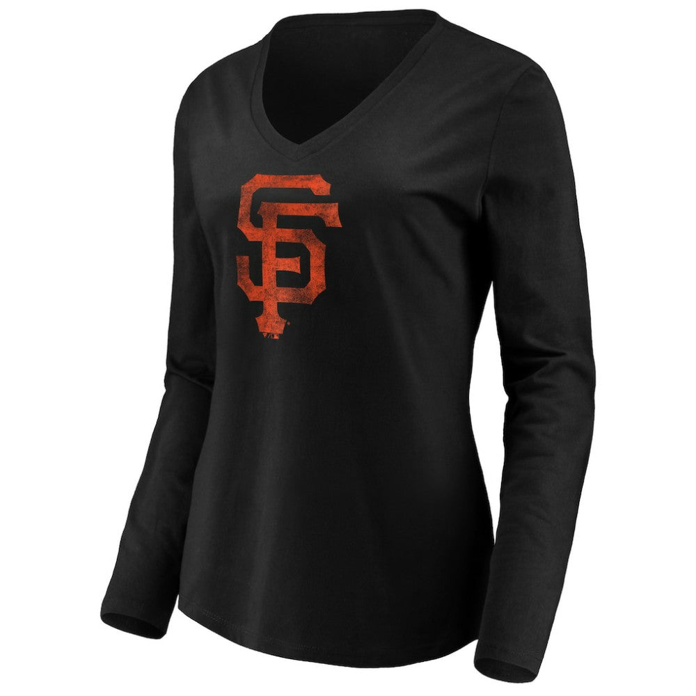 San Francisco Giants Women's Core Distressed Team Long Sleeve T-Shirt Black