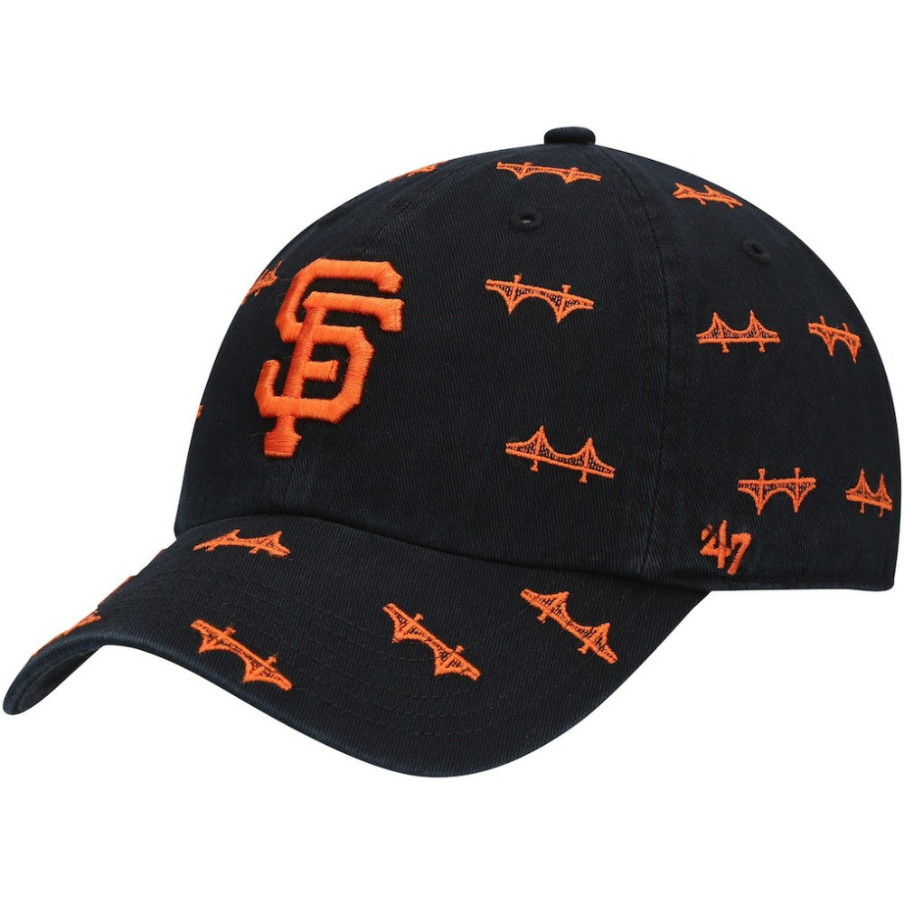 San Francisco Giants Women's Confetti Clean Up Adjustable Hat Black | 47 brand