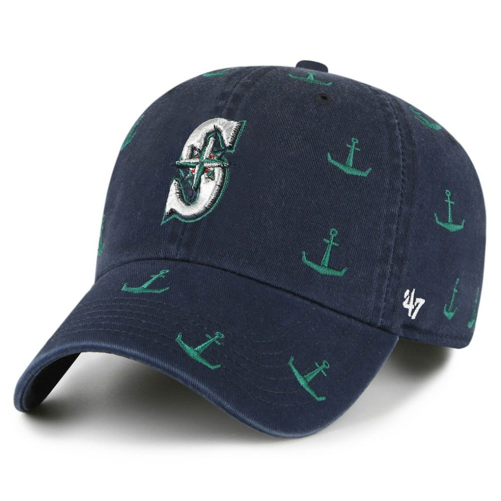 Seattle Mariners Women's Confetti Clean Up Adjustable Hat Navy | 47 brand