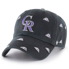 Colorado Rockies Women's Confetti Clean Up Adjustable Hat Black | 47 brand
