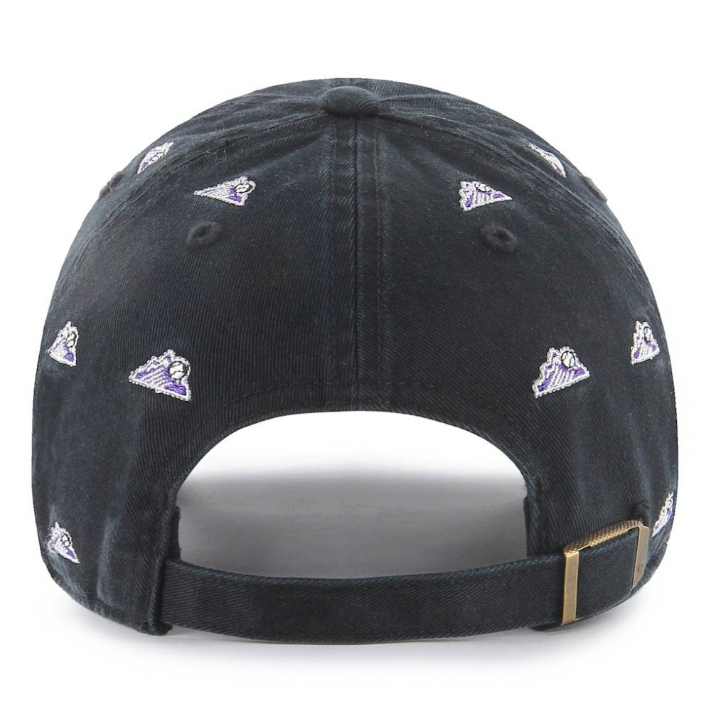 Colorado Rockies Women's Confetti Clean Up Adjustable Hat Black | 47 brand